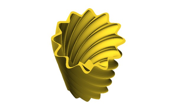 Spiralvase STL Seitenansicht Spiralvase STL Seitenansicht